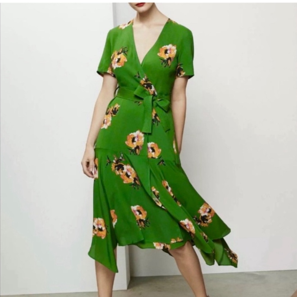 A.L.C. Cora Wrap Dress silk size 4